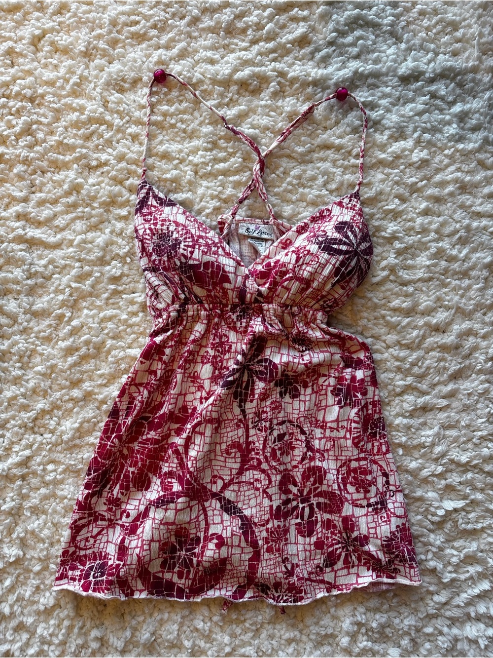 Self Esteem Floral Chemise in Pink and White
